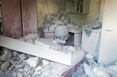 חדר בבית שנפגע הבוקר בבאר שבע ()