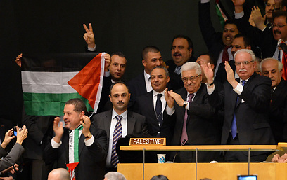 "צעדי ישראל יפגעו בפתרון של שתי מדינות". המשלחת הפלסטינית באו"ם (צילום: AFP) (צילום: AFP)