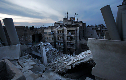 חלב. "היה כל כך הרבה ירי, כל כך הרבה הפצצות" (צילום: AFP) (צילום: AFP)
