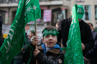 Hamas rally in Nablus (Photo: Ohad Zwigenberg)