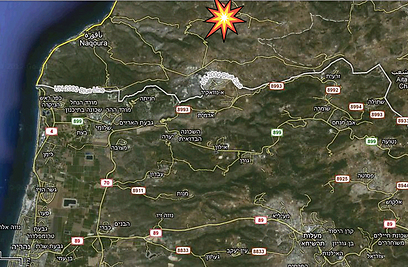 זירת הפיצוץ, לא הרחק מהגבול (צילום: Google Maps) (צילום: Google Maps)