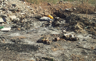 אתר שריפת פסולת (צילום: חסן שעלאן) (צילום: חסן שעלאן)