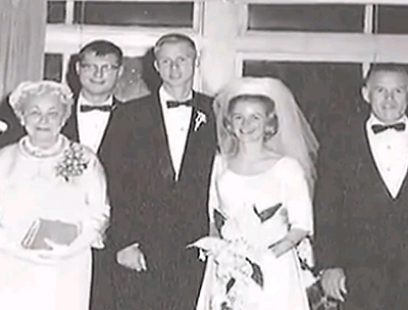 התחתנו ב-1964. הזוג קלארק מקליפורניה ()