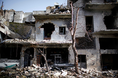 נזקי הפצצה של חיל האוויר הסורי, השבוע (צילום: רויטרס) (צילום: רויטרס)