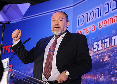 ליברמן. "תהיה תחרות מי יצטרף אלינו" (צילום: ירון ברנר)