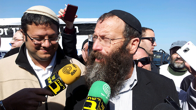 Itamar Ben Gvir and Baruch Marzel of Otzma Yehudit (Photo: Hagai Aharon)