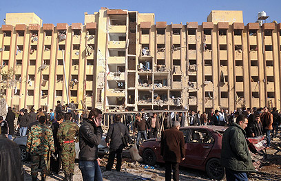האוניברסיטה לאחר ההפצצה (צילום: AFP) (צילום: AFP)