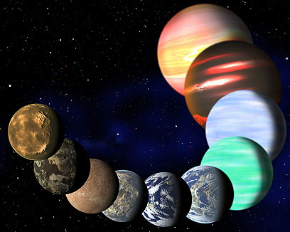 הדמיה: סוגים של כוכבי לכת שונים בשביל החלב (צילום: AP) (צילום: AP)