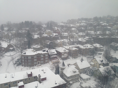 שלג בבוסטון          (צילום: שי בזק) (צילום: שי בזק)