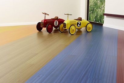 פרקט צבעוני לחדר הילדים (צילום: צמר שטיחים יפים) (צילום: צמר שטיחים יפים)