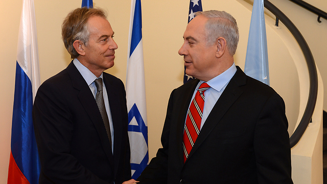 Prime MInister Netanyahu with Quartet envoy Tony Blair (Photo: Kobi Gideon, GPO)