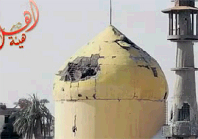 פגיעה במסגד שיעי בפרברי דמשק ()