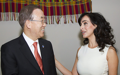 עם מזכ"ל האו"ם (צילום: AP)