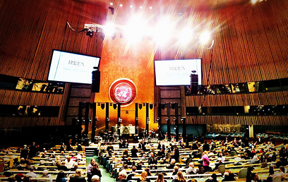 מצביעים בעד. ריטה באו"ם (מתוך עמוד הפייסבוק של ריטה)