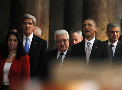 President Barack Obama, John Kerry, and Presdint Abbas (Photo: Reuters)