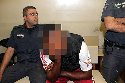 שחקן הכדורגל בהארכת מעצרו בבית המשפט בשבוע שעבר (צילום: יריב כץ, "ידיעות אחרונות") (צילום: יריב כץ, 