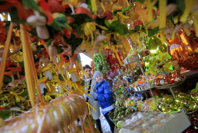 ביצים מקושטות בשוק הפסחא המיוחד שנפתח בווינה (צילום: AFP) (צילום: AFP)