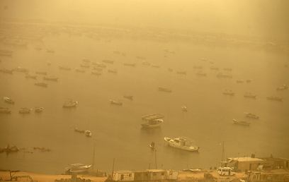 רואים צהוב בנמל עזה (צילום: AFP) (צילום: AFP)