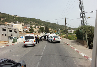 כוחות משטרה הוזעקו למקום הירי (צילום: אתר אלערב) (צילום: אתר אלערב)