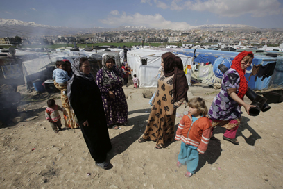 פליטות סוריות בלבנון. היקף האונס בסוריה לא ברור (צילום: AFP) (צילום: AFP)