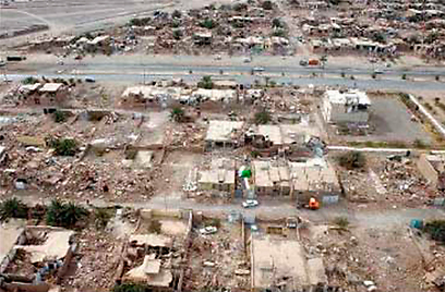 תוצאות רעש האדמה באיראן בשבוע שעבר (צילום: רויטרס)