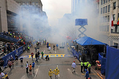 Scene of attack in Boston (Photo: AP)