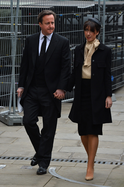 דייויד וסמנתה קמרון מגיעים לקתדרלה (צילום: Gettyimages) (צילום: Gettyimages)