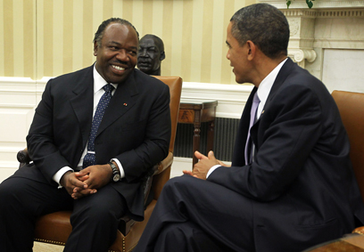 נשיא גבון אונדימבה מתארח בבית הלבן (צילום: Gettyimages) (צילום: Gettyimages)