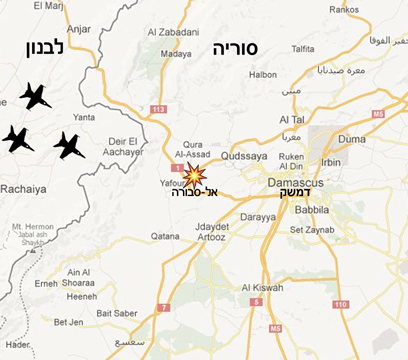 האזור שבו בוצעו התקיפות, לדברי אחד המורדים הסורים (צילום: Google maps) (צילום: Google maps)