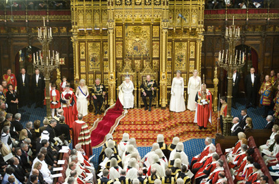 משפחת המלוכה בפרלמנט (צילום: Gettyimages) (צילום: Gettyimages)