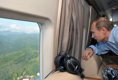 בקרמלין בנו מנחת מסוקים מיוחד עבור הנשיא. פוטין (צילום: AFP) (צילום: AFP)