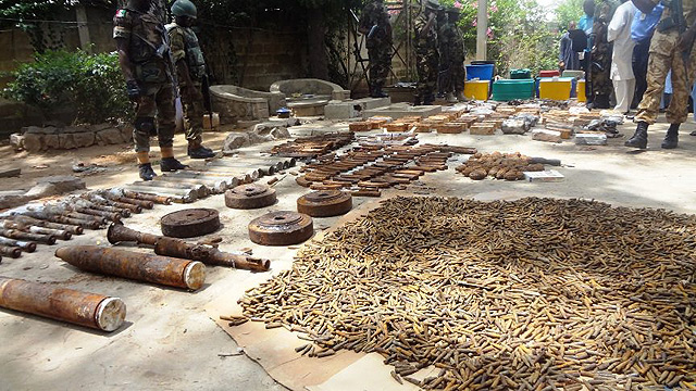 Arms found in Kano (Photo: AFP)
