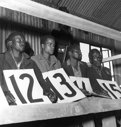 חשודים עומדים לדין ב-1953 (צילום: Gettyimages) (צילום: Gettyimages)