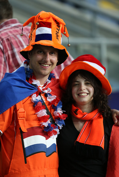 למרות התקלה מול ספרד, ההולנדים יכולים לחייך (צילום: אורן אהרוני) (צילום: אורן אהרוני)