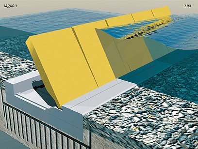מערכת חומות מתקפלות תת ימית (צילום: AP) (צילום: AP)