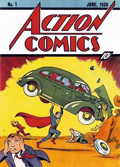 ברוך הבא לעולם. סופרמן על שער "Action Comics 1"  (צילום: מתוך הקומיקס) (צילום: מתוך הקומיקס)