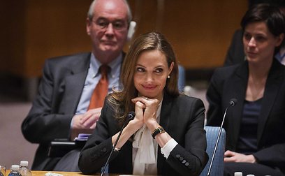 אנג'לינה ג'ולי במועצת הביטחון של האו"ם (צילום: רויטרס) (צילום: רויטרס)