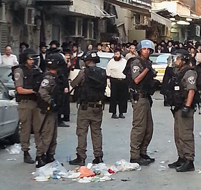 תקיפה אלימה. ירושלים, הערב (צילום: אריאל פינדר חדשות 24)