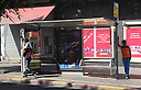 Bus stop where attack took place 