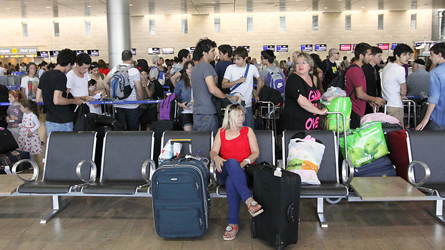 Israelis not giving up on vacations either. Ben-Gurion Airport (Photo: Ido Erez)