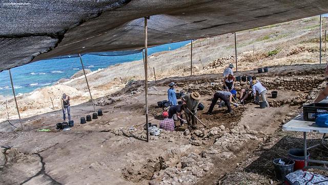 שטח החפירה בעיר העתיקה אפולוניה (צילום: יניב ברמן) (צילום: יניב ברמן)