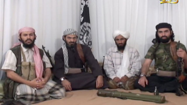 מנהיגי אל-קאעידה בחצי האי ערב. ריימי, שחרי (חוסל), אל-ווחיישי ואופי (צילום: AP) (צילום: AP)