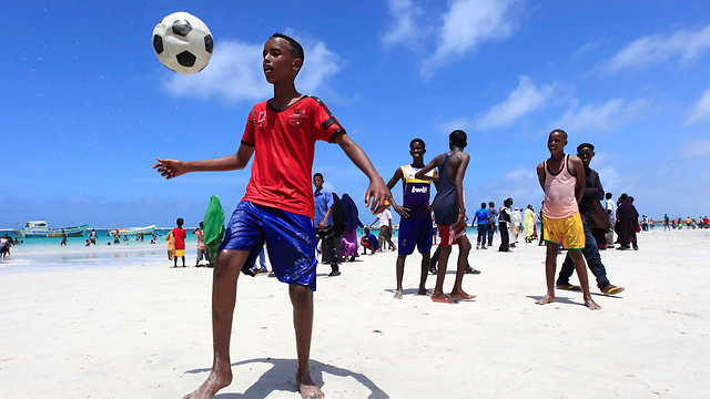 Celebrations at beach in Somalia's Mogadishu (Photo: Reuters)