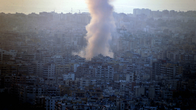 Attack in Beirut's Hezbollah stronghold, Thursday (Photo: AP)
