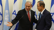 Netanyahu and Ban Ki-moon Photo: Amos Ben Gershom, GPO