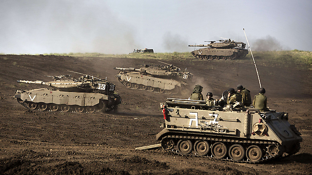 כוחות צה"ל בתרגיל ברמת הגולן (צילום: AFP) (צילום: AFP)