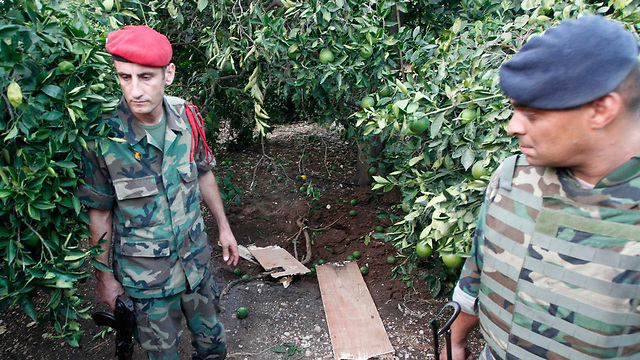 Lebanese soldiers near launch site (Photo: Reuters)