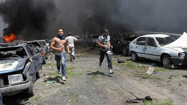 An explosion in war torn Tripoli, Lebanon (Photo: Reuters) (Photo: Reuters)