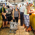 Last minute shoppers in Haifa