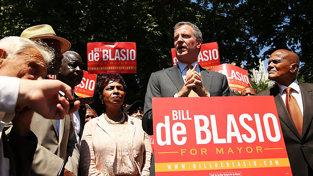ניצח בפריימריז הדמוקרטיים לראשות ניו יורק. ביל דה בלסיו (צילום: AFP) (צילום: AFP)